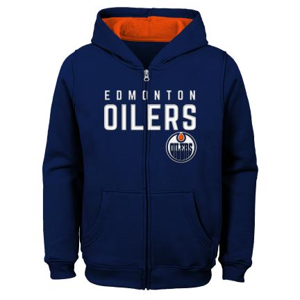 Edmonton Oilers Detská - Stated Full-Zip NHL Mikina s kapucňou