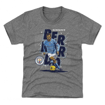 Manchester City Youth - Bernardo Silva Abstract Name T-Shirt