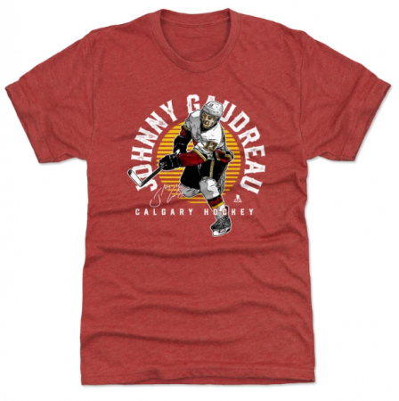 Calgary Flames - Johnny Gaudreau Emblem NHL T-Shirt