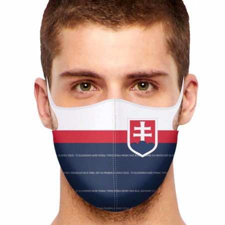Slovensko - Hokejová rouška dres modrá / množstevní sleva