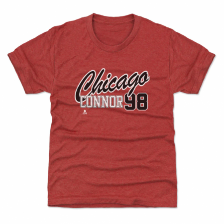 Chicago Blackhawks Dětské - Connor Bedard Script 98 Red NHL Tričko