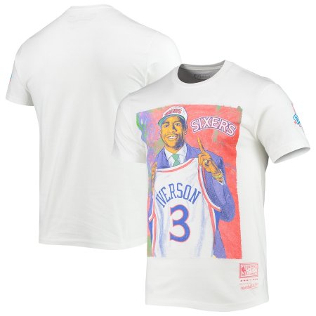Philadelphia 76ers - Allen Iverson Draft Day Colorwash NBA T-Shirt