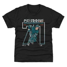 San Jose Sharks Dětské - Macklin Celebrini Number Outline NHL Tričko