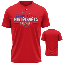 Czechy - 2024 Ice Hockey World Champions Koszulka-czerwona