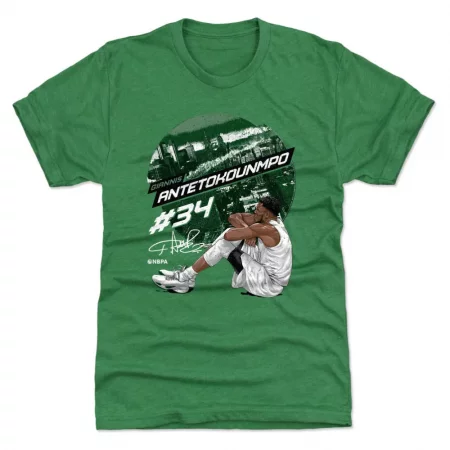 Milwaukee Bucks - Giannis Antetokounmpo City Emblem Green NBA T-Shirt
