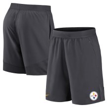 Pittsburgh Steelers - Stretch Woven Anthracite NFL Kraťasy