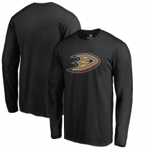 Anaheim Ducks - Primary Logo Team Black NHL Long Sleeve T-Shirt