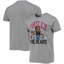 Philadelphia 76ers - James Harden Caricature Gray NBA T-shirt