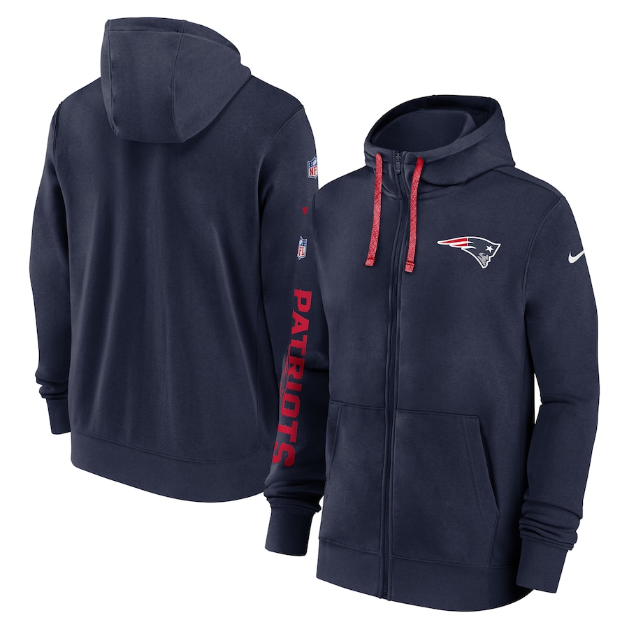 【NIKE】New England Patriots Sideline Jersey Men's Nike Navy New England Patriots Sideline Athletic Arch