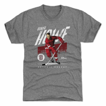 Detroit Red Wings - Gordie Howe Grunge Gray NHL Koszulka