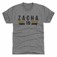 Boston Bruins - Pavel Zacha Font Gray NHL T-Shirt