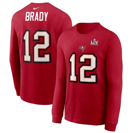 Tampa Bay Buccaneers - Tom Brady Super Bowl LV Champions NFL Long Sleeve T-Shirt