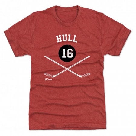 Chicago Blackhawks - Bobby Hull 16 Sticks Red NHL T-Shirt