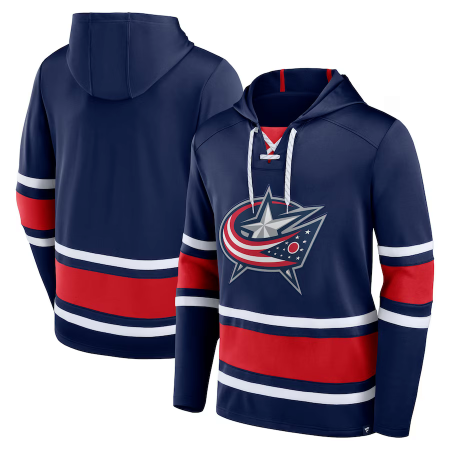 Columbus Blue Jackets - Puck Deep Lace-Up NHL Sweatshirt - Size: S/USA=M/EU