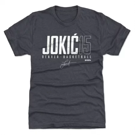Denver Nuggets - Nikola Jokic Elite Navy NBA T-Shirt