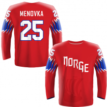 Norwegia - Hockey Replica Fan Bluza Czerwona/Własne imię i numer