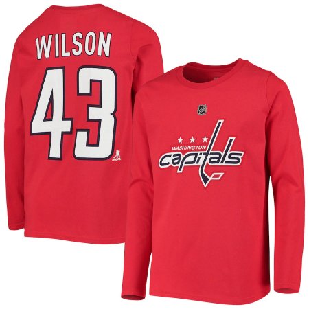 Washington Capitals Dětské - Tom Wilson NHL Tričko s dlouhým rukávem