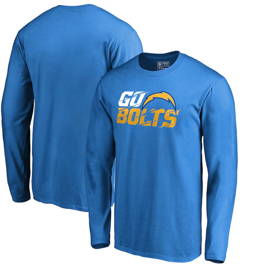 Official Los Angeles Chargers Long Sleeved T-Shirts, Long Sleeved