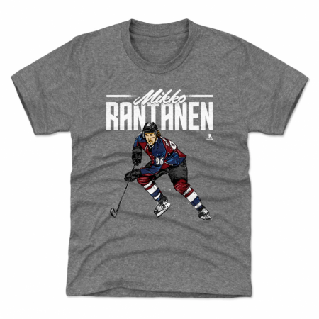 Colorado Avalanche Youth - Mikko Rantanen Retro Gray NHL T-Shirt
