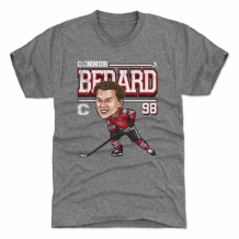 Chicago Blackhawks - Connor Bedard Cartoon Gray NHL Shirt