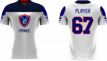 Francúzsko - 2018 Sublimované Fan Tričko s vlastným menom a číslom