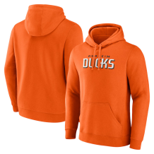 Anaheim Ducks - Wordmark Logo Orange NHL Bluza s kapturem