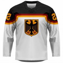Německo - 2022 Hokejový Replica Fan Dres Bílý/Vlastní jméno a číslo