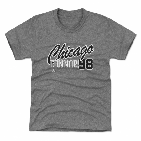 Chicago Blackhawks Kinder - Connor Bedard Script 98 Gray NHL T-Shirt