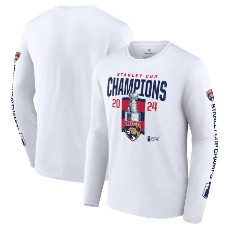 Florida Panthers - 2024 Stanley Cup Champs White NHL Koszułka z długim rękawem