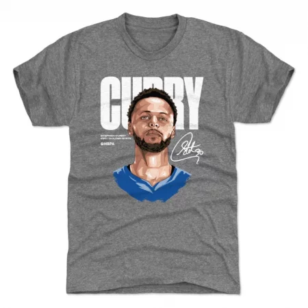 Golden State Warriors - Stephen Curry Game Face Gray NBA T-Shirt