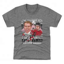 Chicago Blackhawks Youth - Connor Bedard Vintage Gray NHL T-Shirt