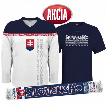 Slovensko - Akcia 2 Fan set Dres + Tričko + Šál