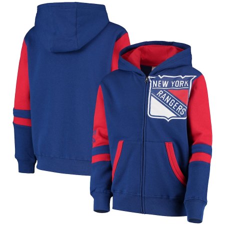 New York Rangers Detská - Faceoff Full-zip NHL Mikina s kapucňou