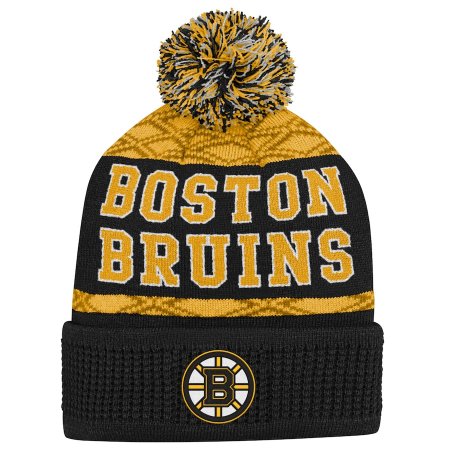 Boston Bruins Dětská - Puck Pattern NHL Zimní čepice
