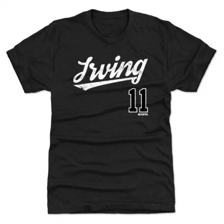 Brooklyn Nets - Kyrie Irving Script Black NBA T-Shirt