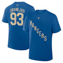 New York Rangers - Mika Zibanejad Authentic Stack NHL T-Shirt