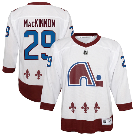 Nathan MacKinnon Colorado Avalanche Unsigned White Jersey Shooting  Photograph