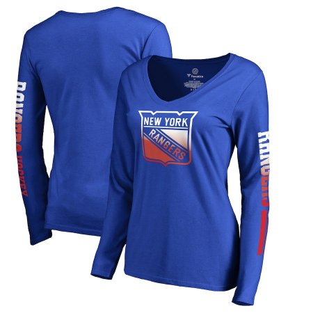 New York Rangers Woman - Gradient Logo NHL T-shirt with long sleeve