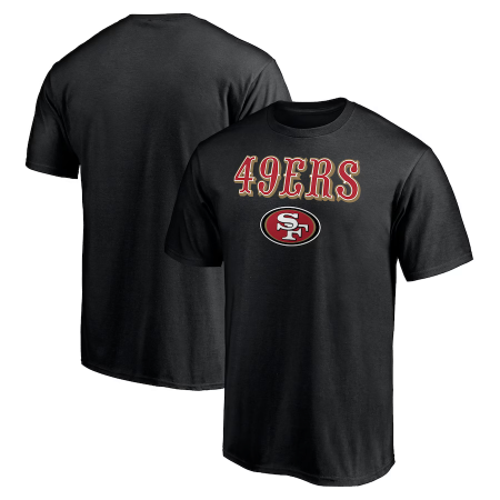 San Francisco 49ers - Team Lockup Black NFL T-Shirt