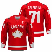 Kanada - Macklin Celebrini 2026 Hokejový Replica Fan Dres Red