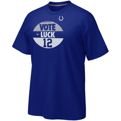 Indianapolis Colts - Vote For Luck NFL Tshirt - Size: L/USA=XL/EU