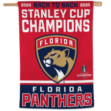 Florida Panthers - 2025 Stanley Cup Champions Vertical NHL Banner