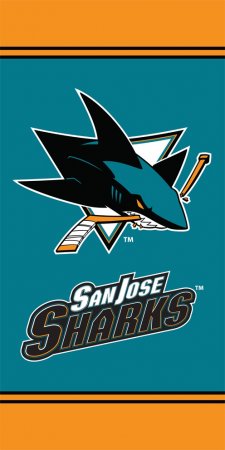 San Jose Sharks - Team Logo NHL Beach Towel