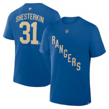 New York Rangers - Igor Shesterkin Authentic Stack NHL T-Shirt