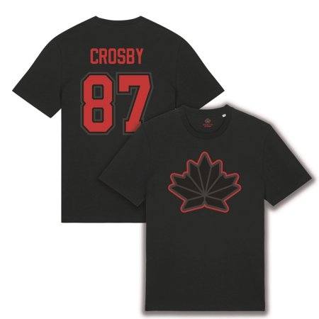 Kanada - Sidney Crosby Hokejový Tričko-černý