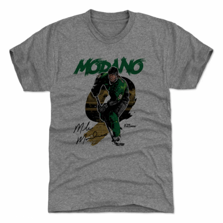 Dallas Stars - Mike Modano Rough Gray NHL T-Shirt