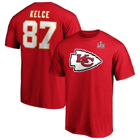 Kansas City Chiefs - Travis Kelce Super Bowl LIV Champions NFL T-Shirt