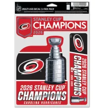 Carolina Hurricanes - 2026 Stanley Cup Champs 3-Pack NHL Aufkleber