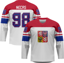 Czechy - Martin Nečas Hockey Replica Jersey Biały