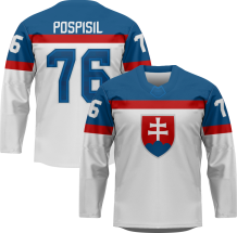 Slowakei - Martin Pospíšil Hockey Replica Trikot Weiß